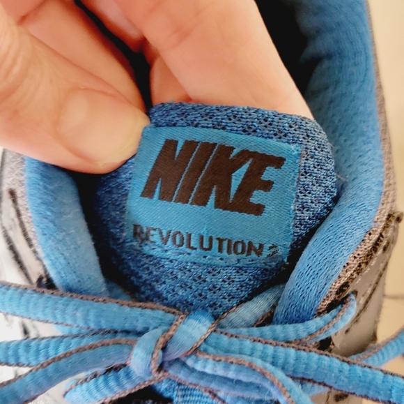 Nike Revolution 2 Gray / Blue Running Shoes 8.5 - Picture 7 of 10